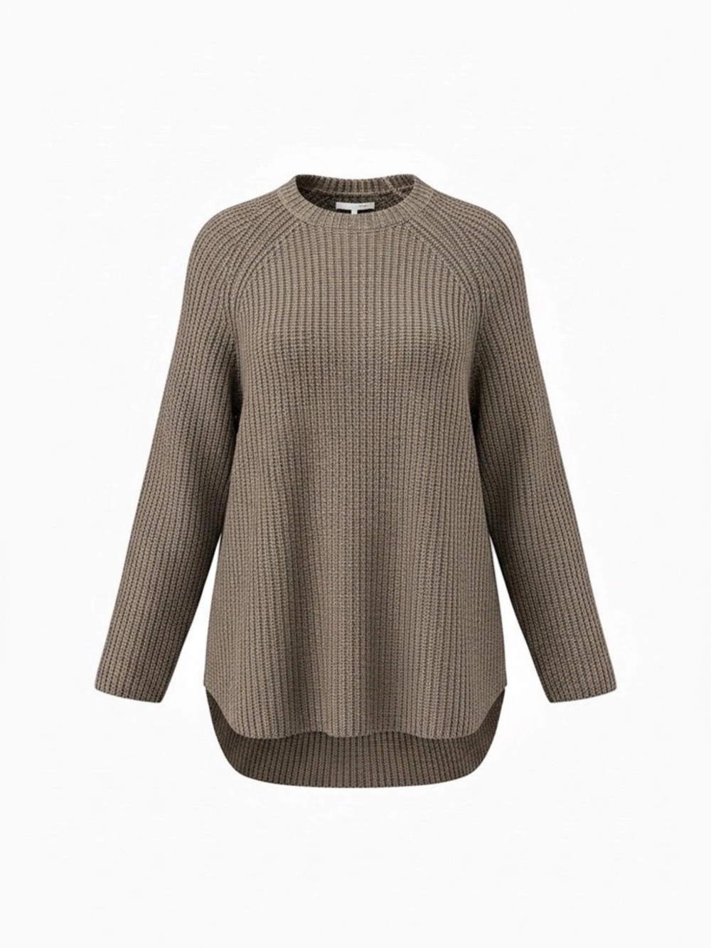 Oak + Fort Brown Ribbed Crewneck Sweater